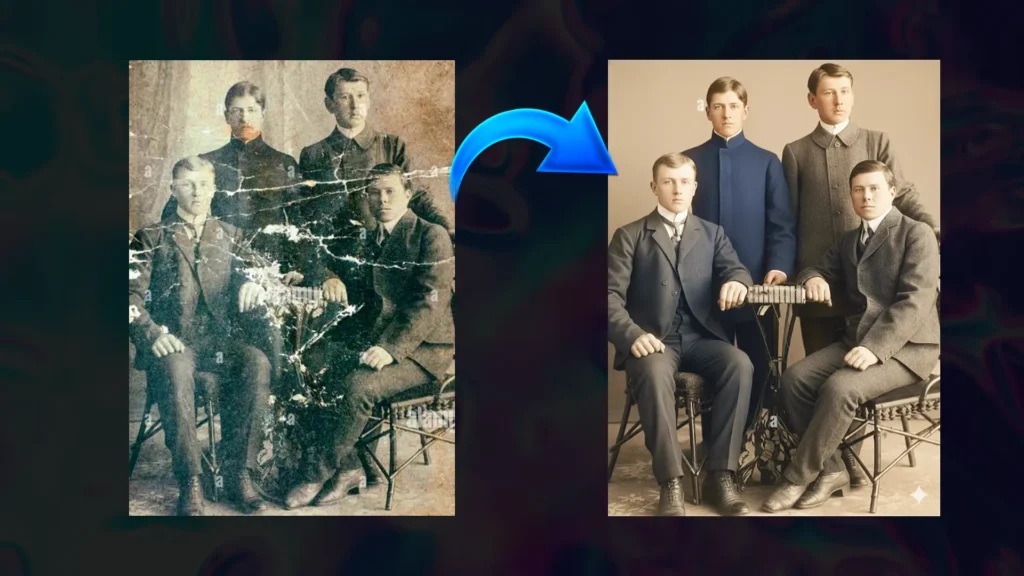 old photo restoration ai prompt