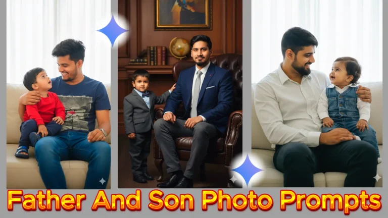 prompt for gemini ai father and son photo