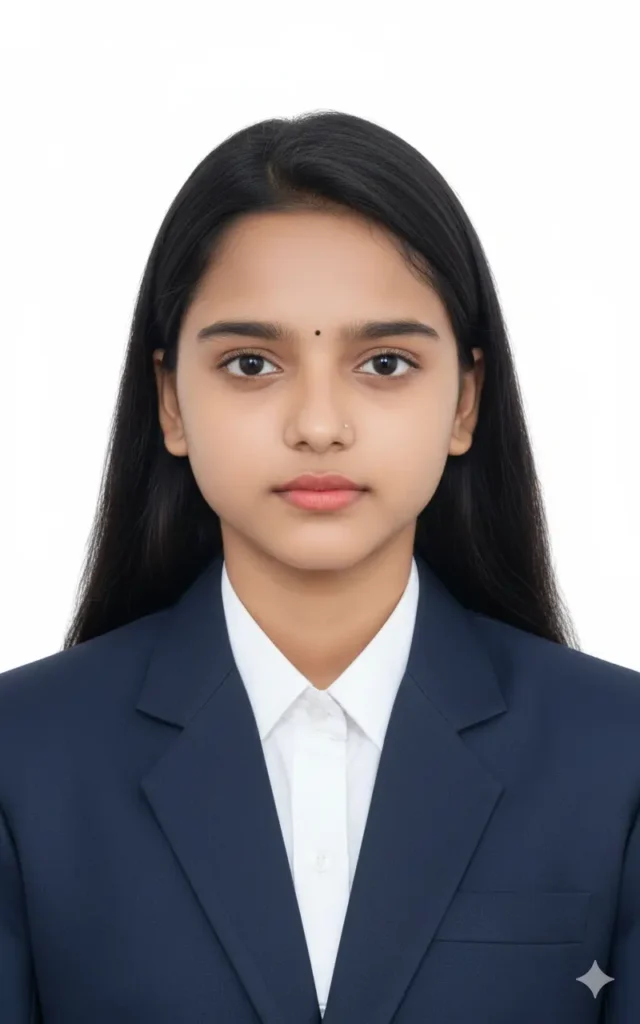 girl passport size photo prompt