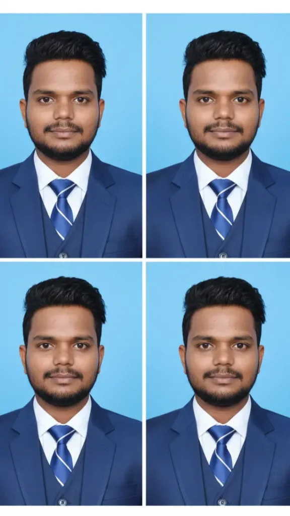 indian passport size photo prompt