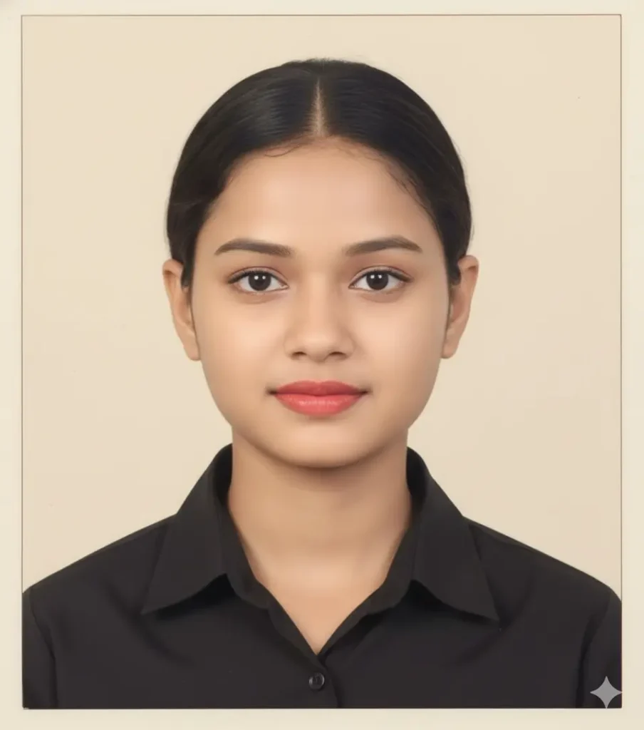 women passport size photo prompt