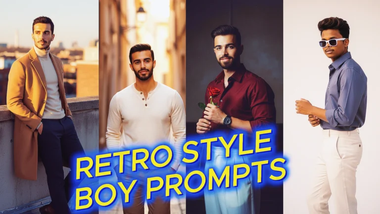 best retro style prompt for boy gemini