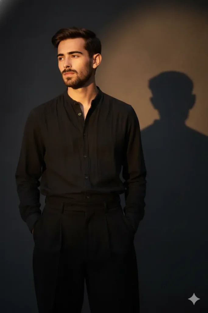 retro style prompt for gemini men