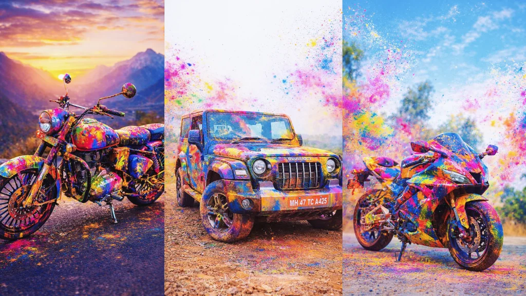 best holi prompt for bike
