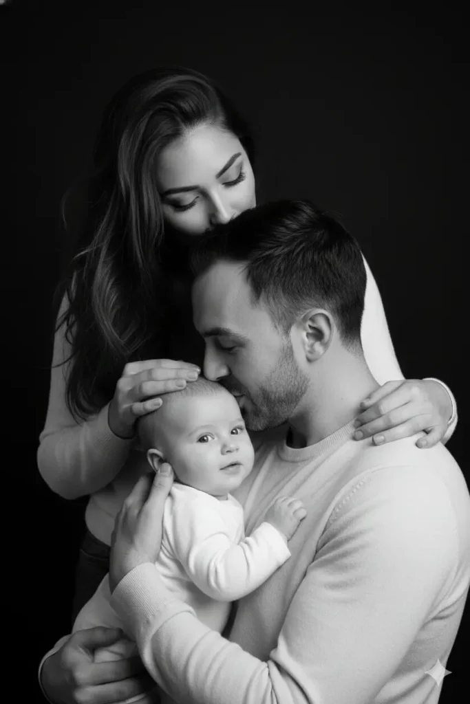 black and white family photo prompt for gemini