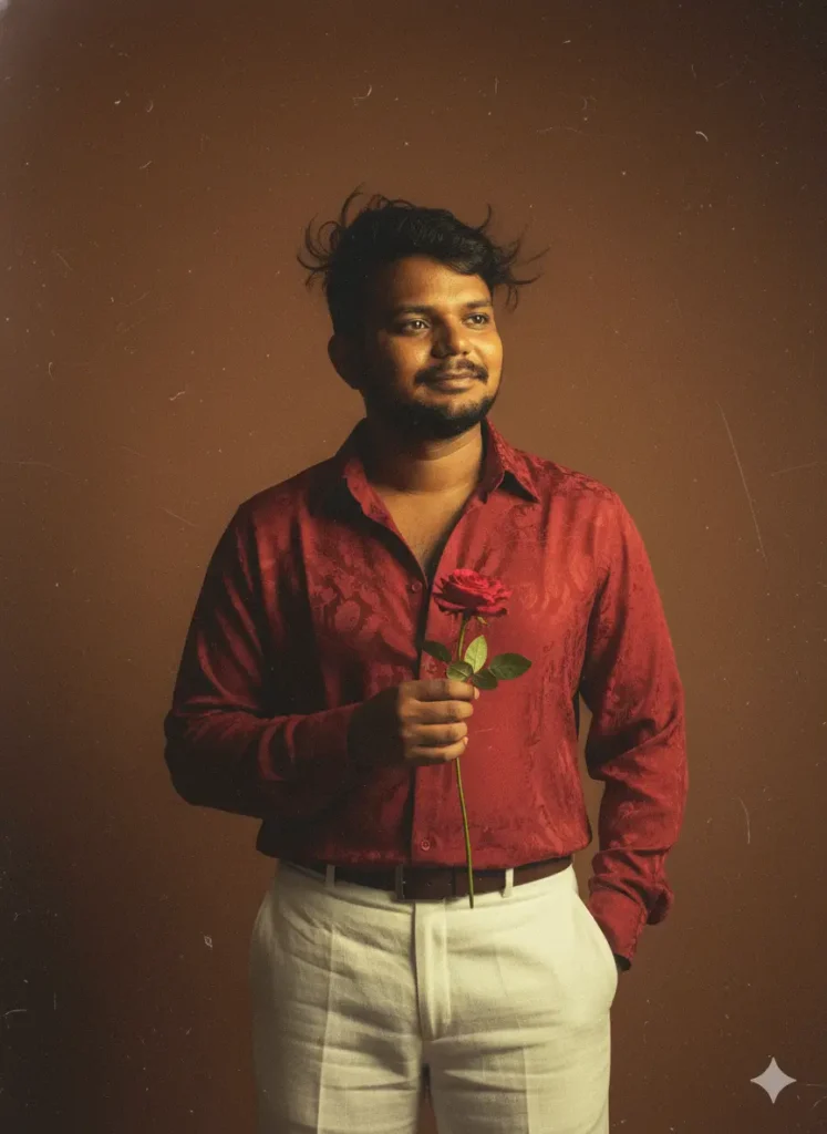 boy prompt for gemini ai retro style photo