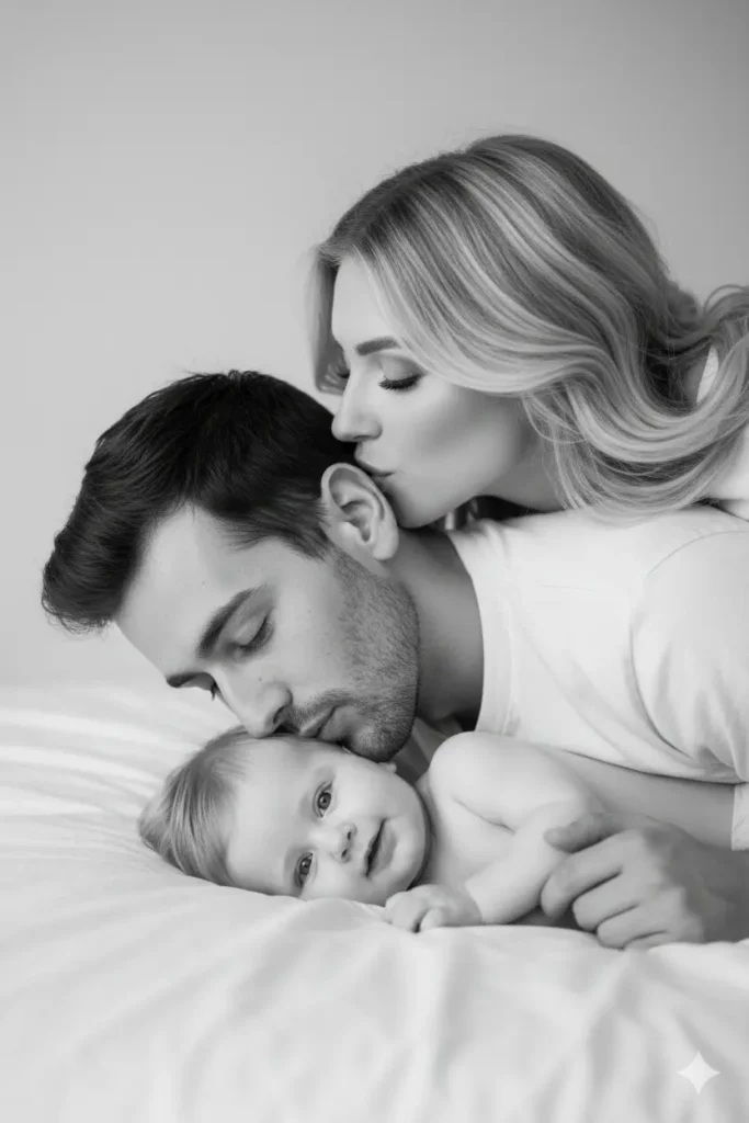 family black and white photo prompt