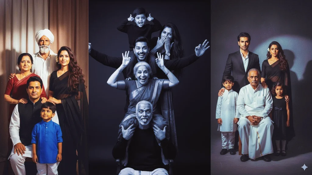 gemini prompt for family picture of 5