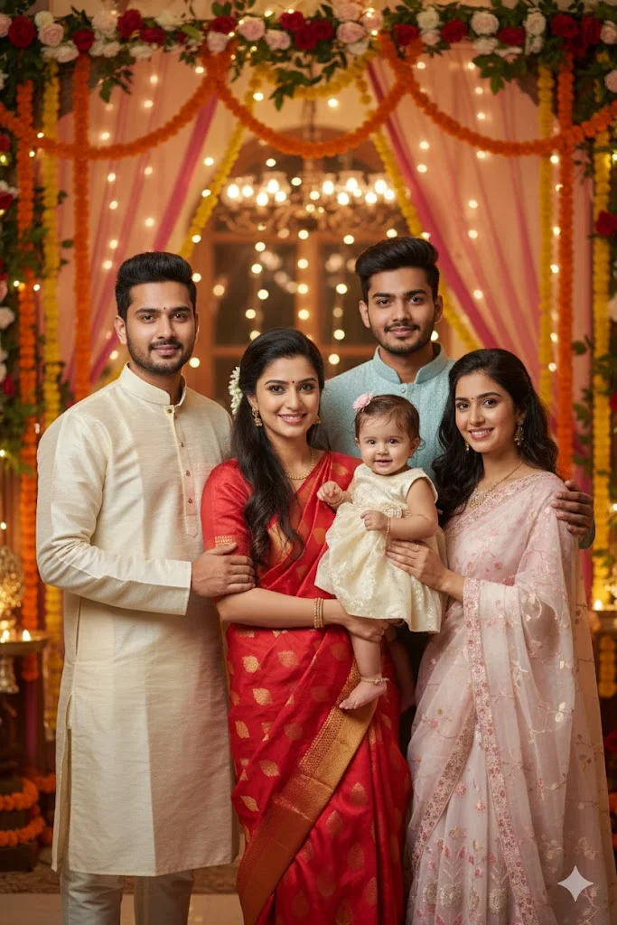 gemini prompt for family picture of 5 download