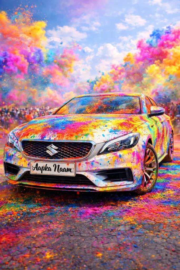 holi car creative prompt