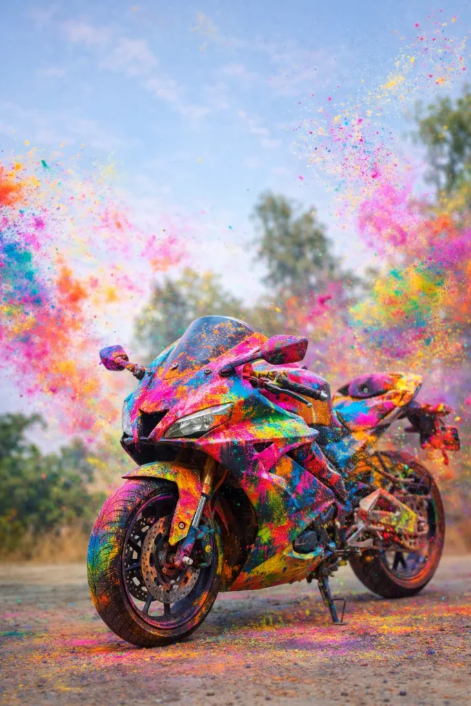 holi prompt for bike free