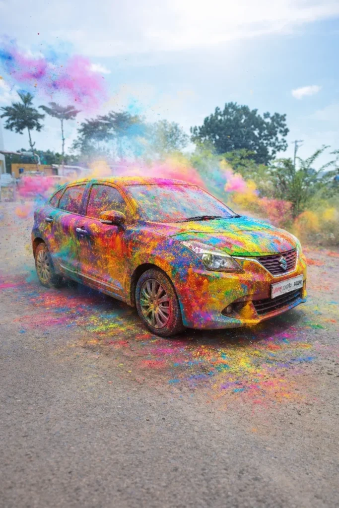 holi prompt for car instagram