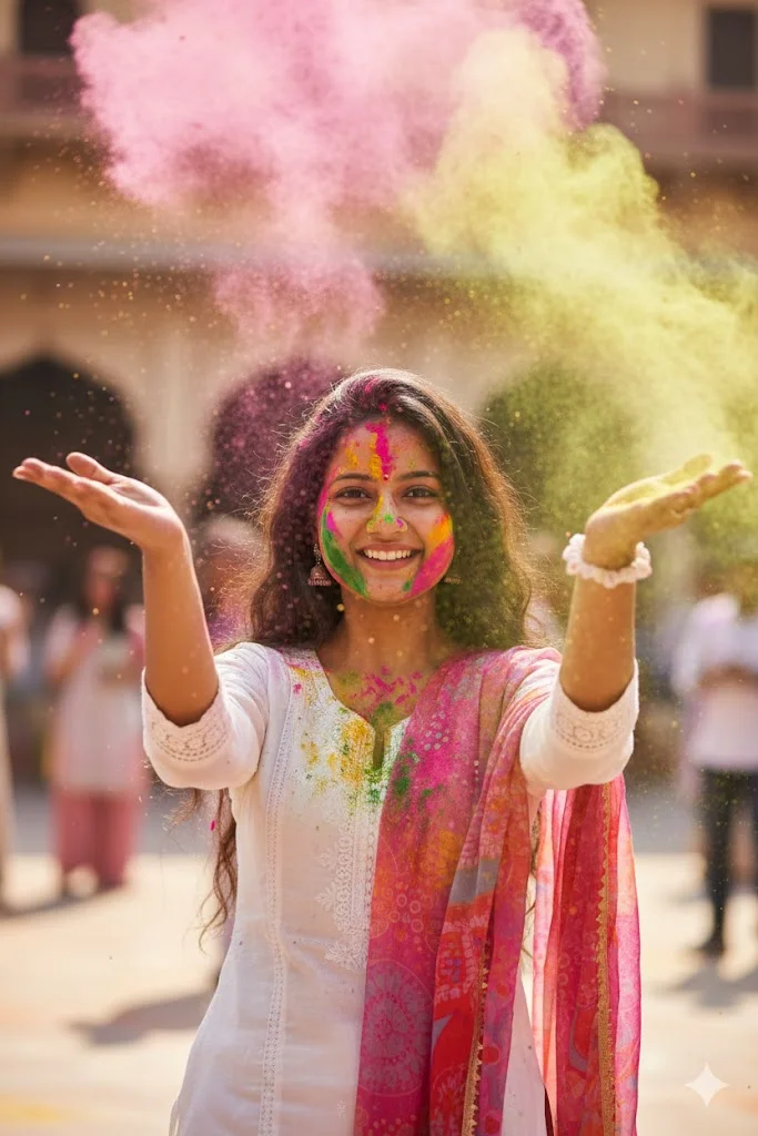 holi prompt for gemini girl