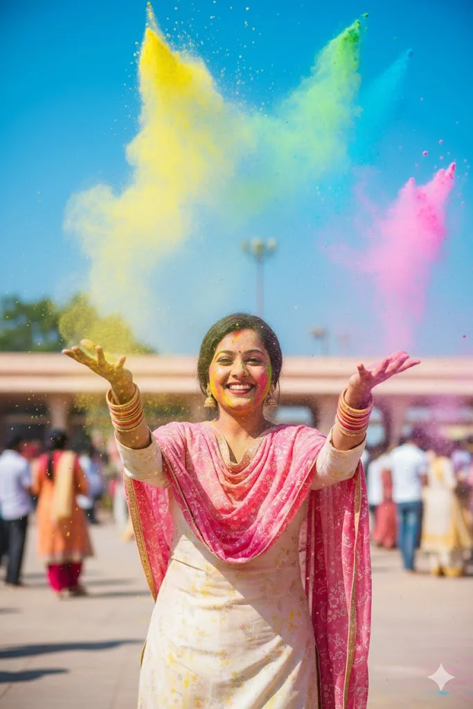 holi prompt for girl online