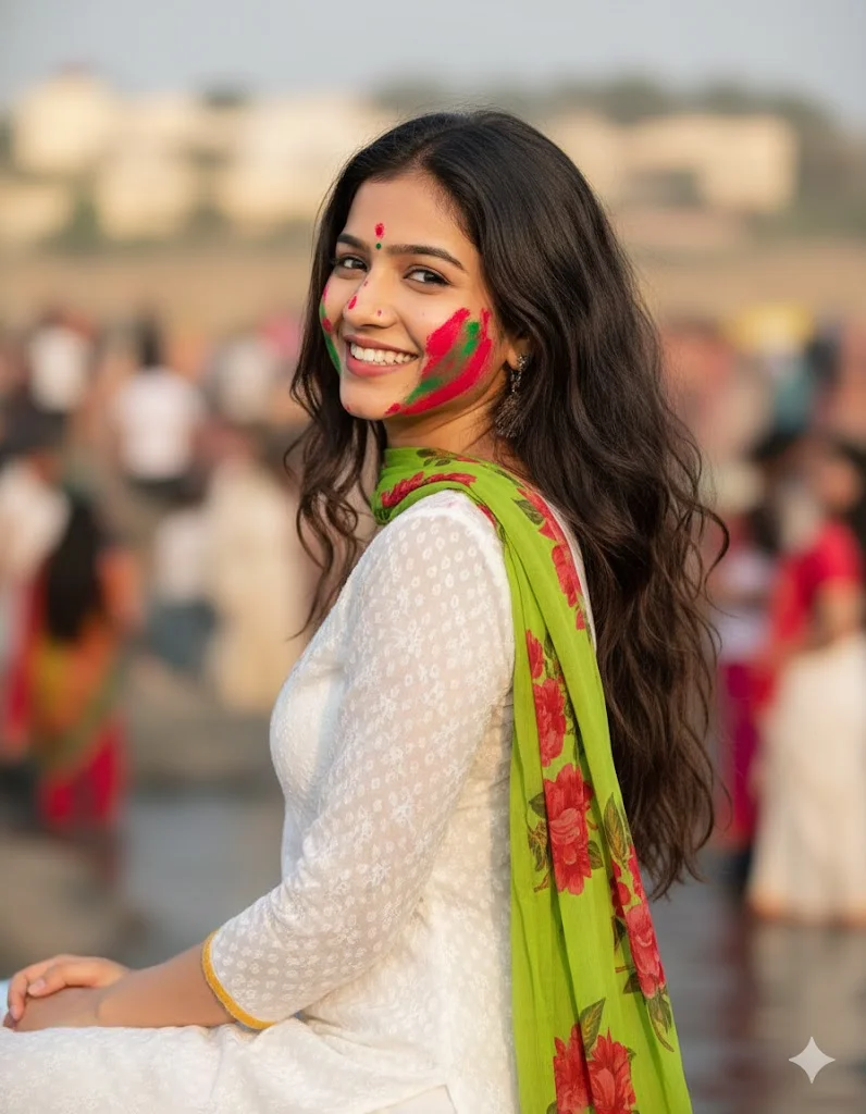 holi prompt girl instagram