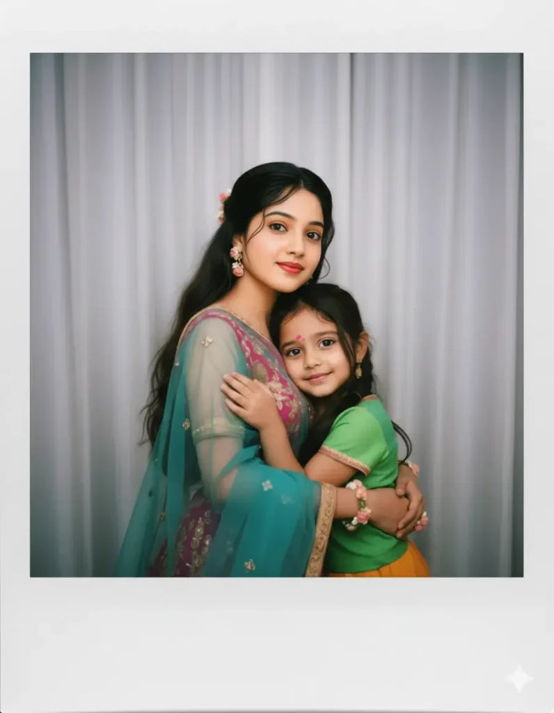 prompt for gemini ai mother and daughter photo