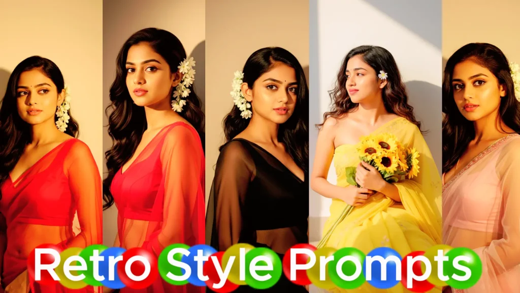 retro style prompt for gemini girl