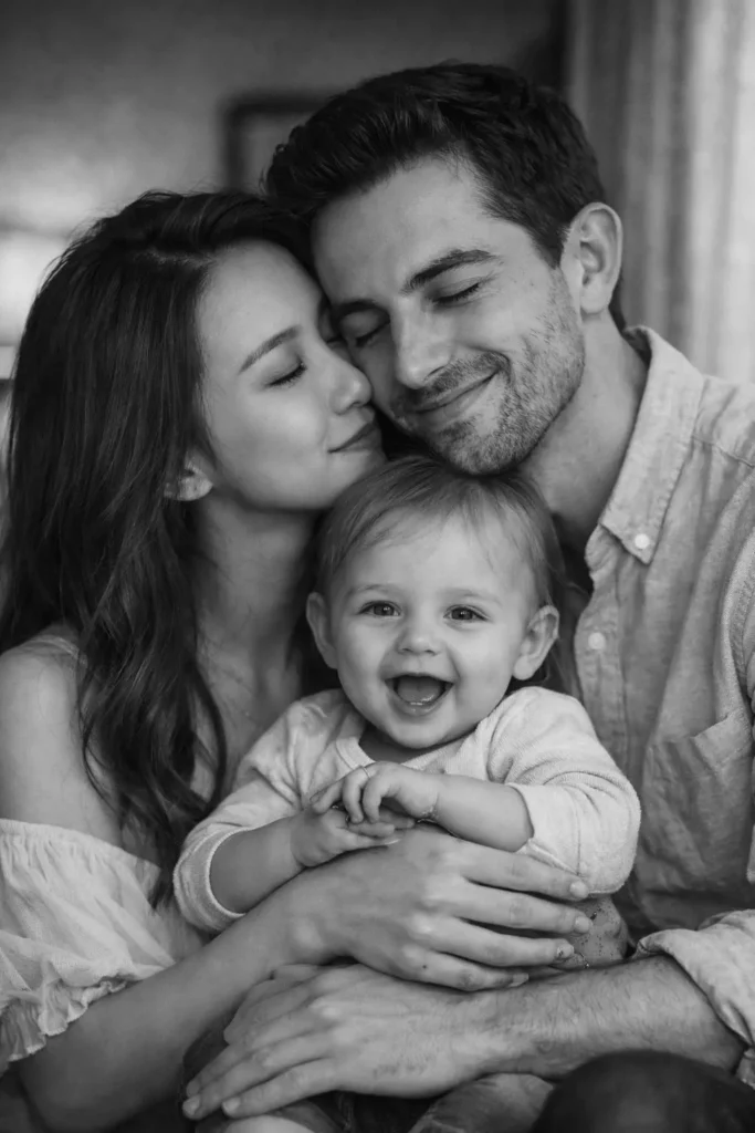 trending black and white family prompt