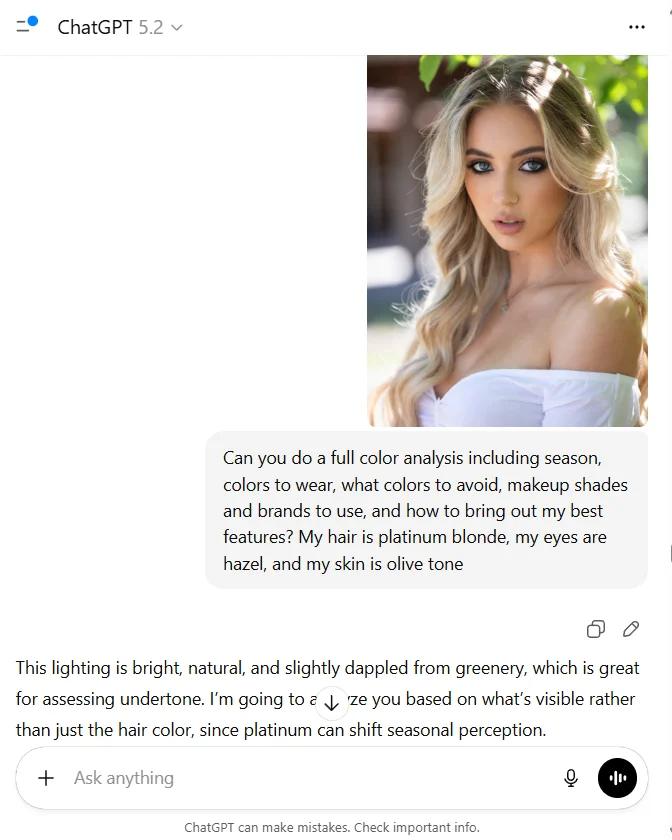 ai color analysis free online