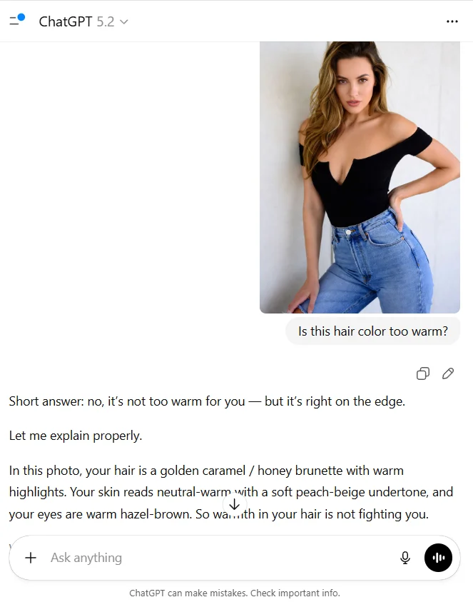 best chatgpt prompt for color analysis