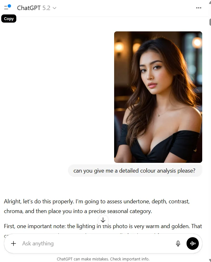 chat gpt color analysis prompt